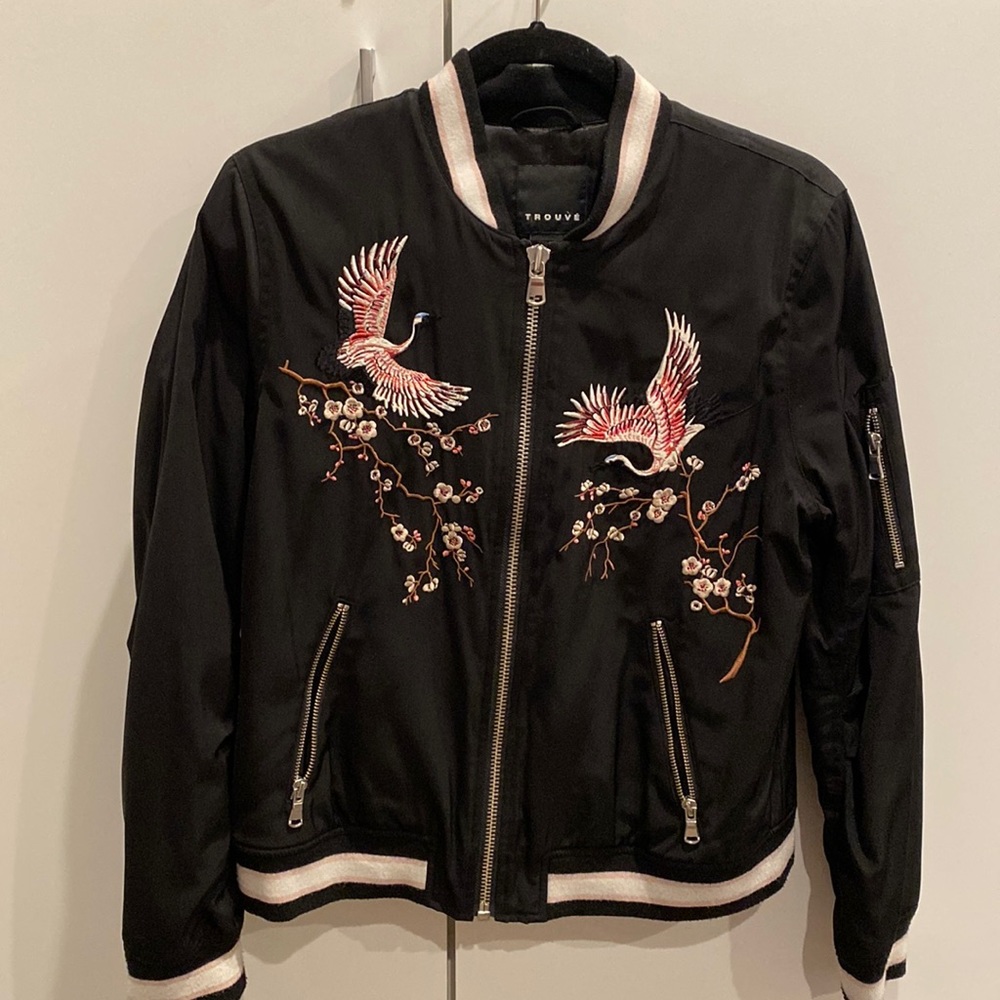 Trouvé Embroidered Bomber Jacket